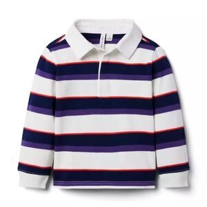 Janie and Jack Striped Rugby Shirt Merchant Marine Stripe 2T NWT